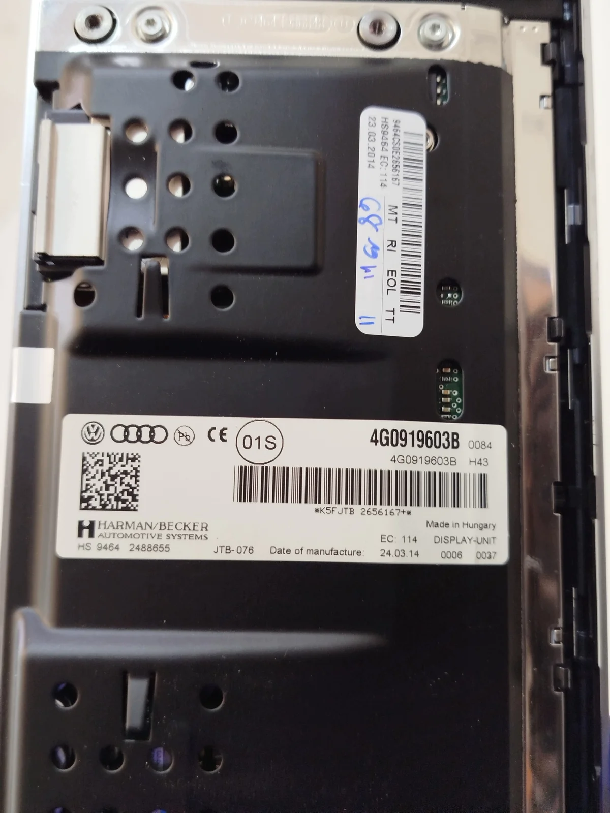 Radio Display Audi A6 C7 4G0919603B image 3