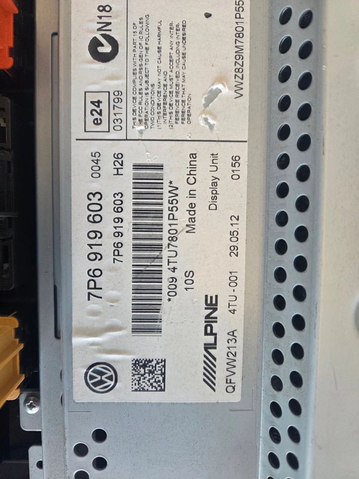 Display Radio Navigation VW Touareg II 7P6919603 image 5