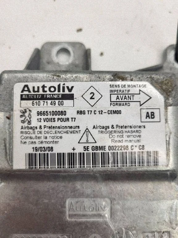Peugeot 308 Airbag regeleenheid 9665100080 thumbnail 7