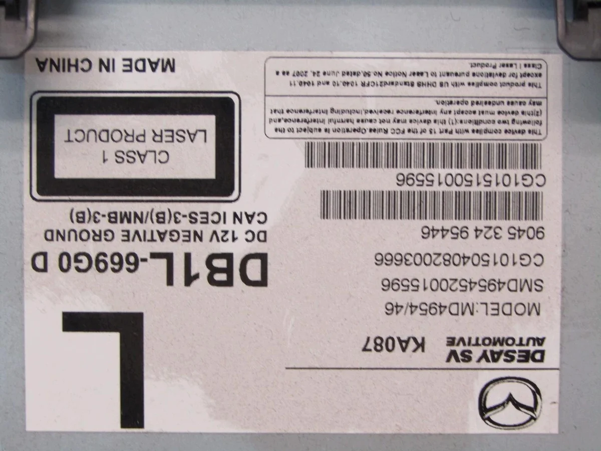 Lecteur USB Aux Mazda 2 DV1L-669G0D image 5