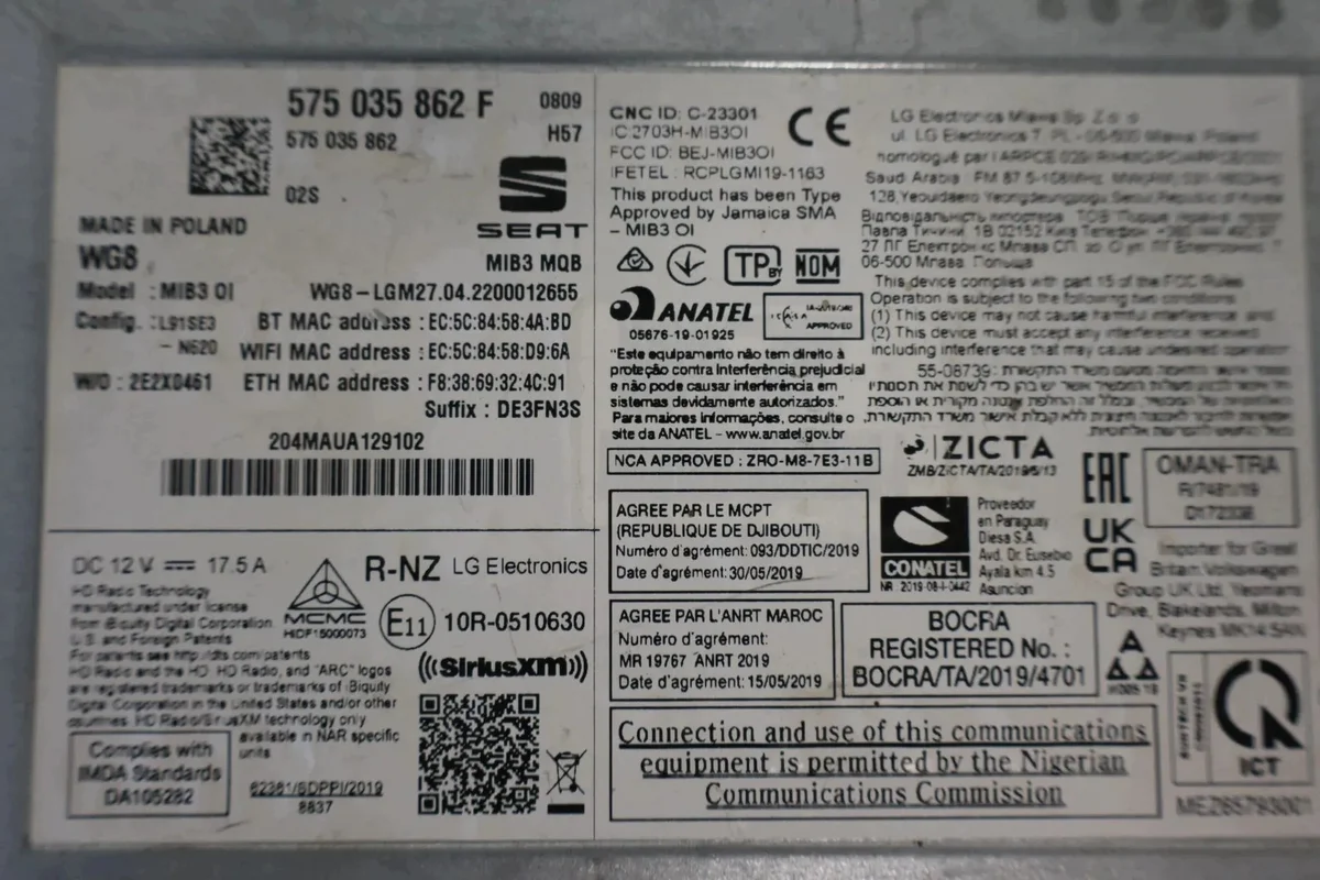 Steuergerät Navigation MIB3 SEAT Ateca 575035862D image 8