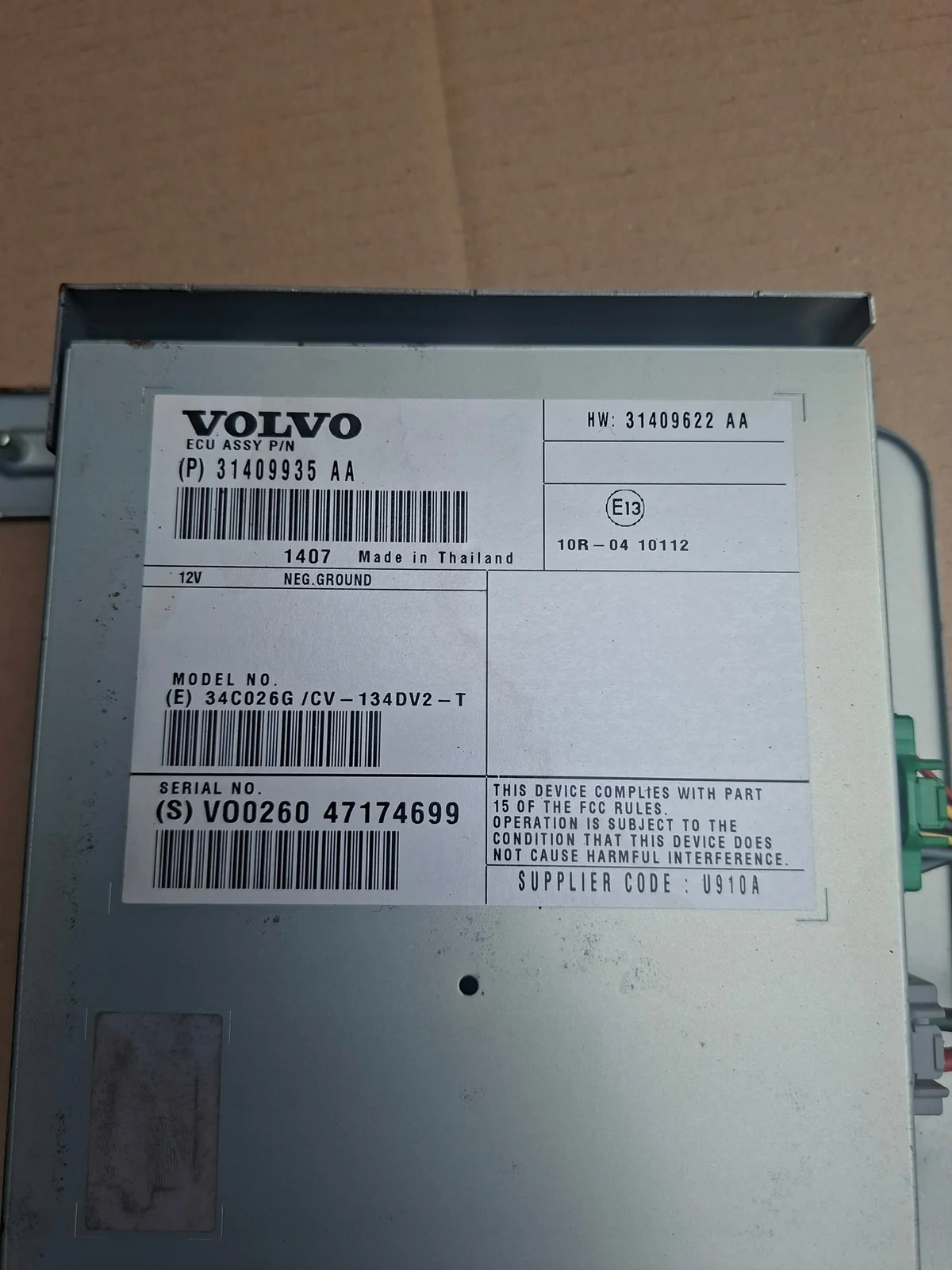 Amplificateur radio Volvo S60 31409935 image 4