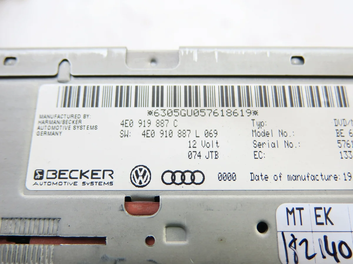 Lecteur MMI Audi A8 D3 4E0919887C1 image 3