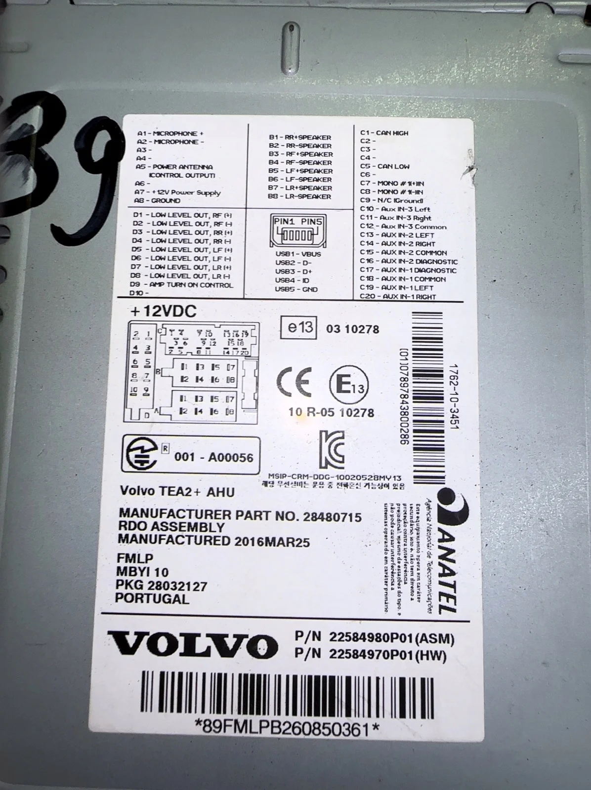 Volvo Radio 22584980 image 3