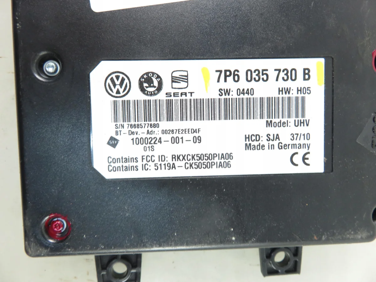 Modulo Bluetooth SEAT SKODA M984393-7P6035730B image 7
