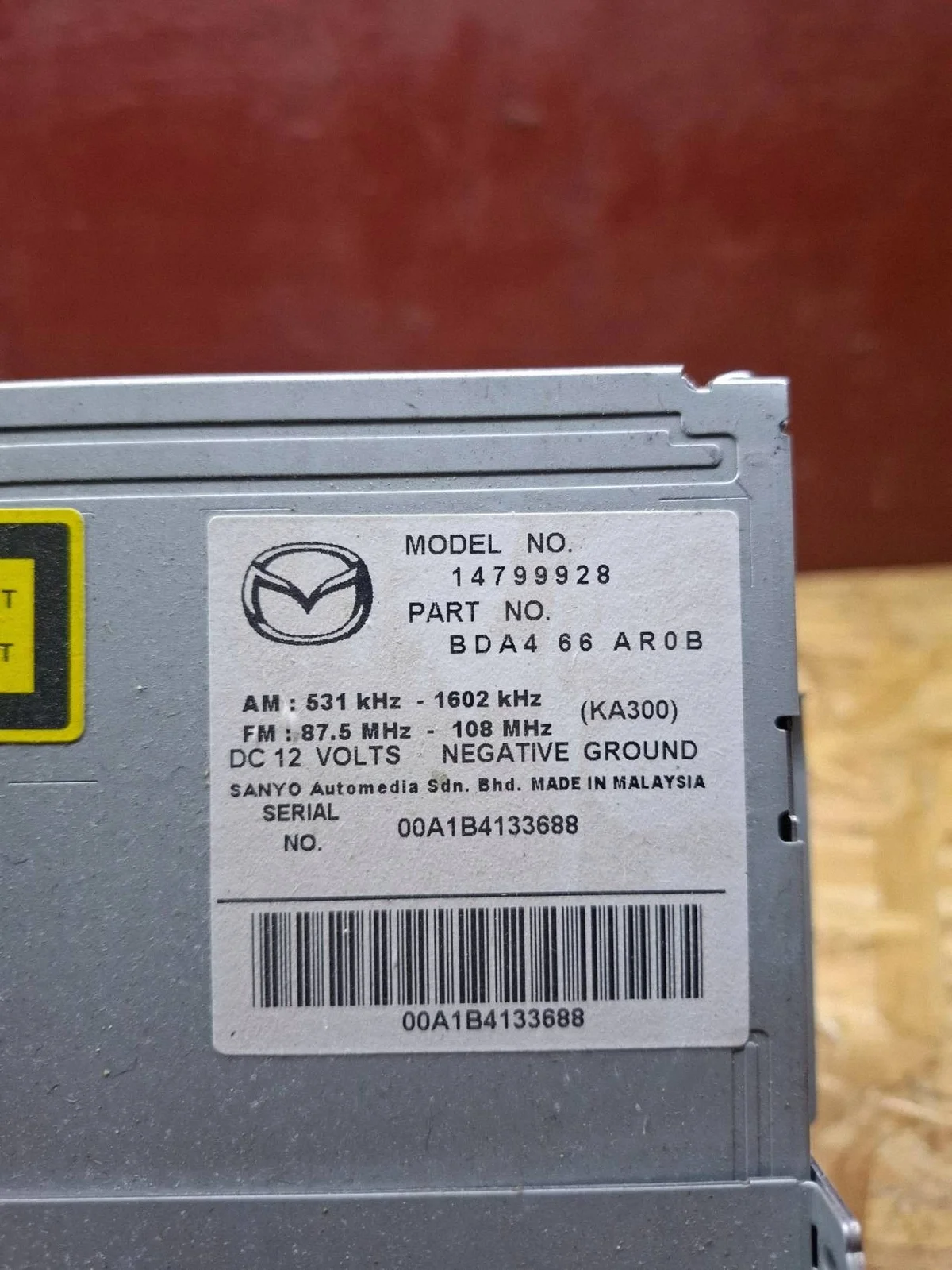 Radio CD Mazda 3 14799928 image 5