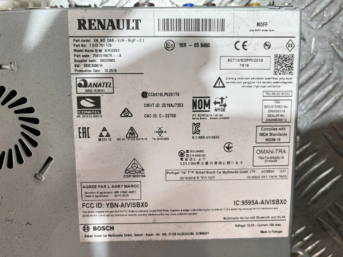 Radio Navigation 259151697R Renault Clio V Captur II thumbnail 1