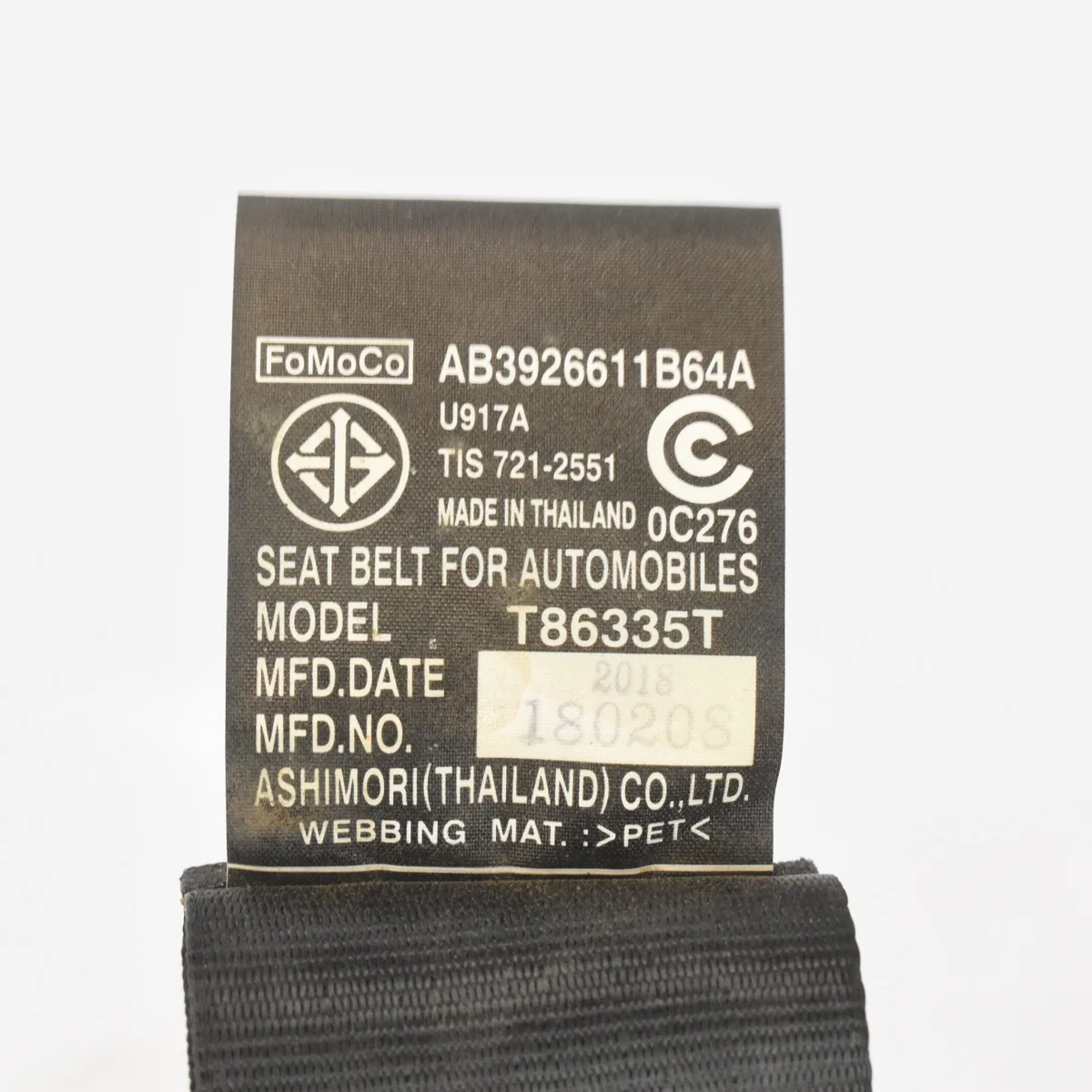 Sicherheitsgurt hinten Mitte Ford Ranger IV AB3926611B64A image 4