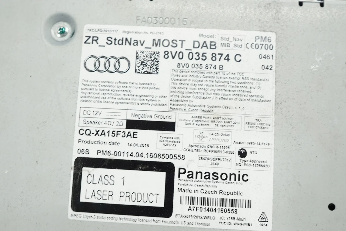 Navigation Module SD Card Reader Audi A3 8V 8V0035874CACR