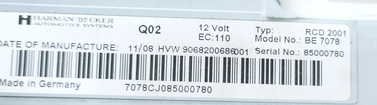 Radio Volkswagen Crafter 9068200686001