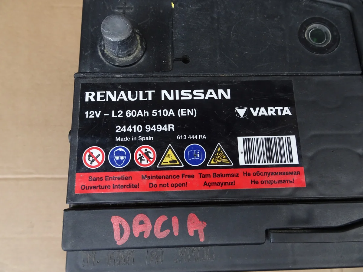 Akku Varta Renault Nissan 12V 60Ah 510A thumbnail 5