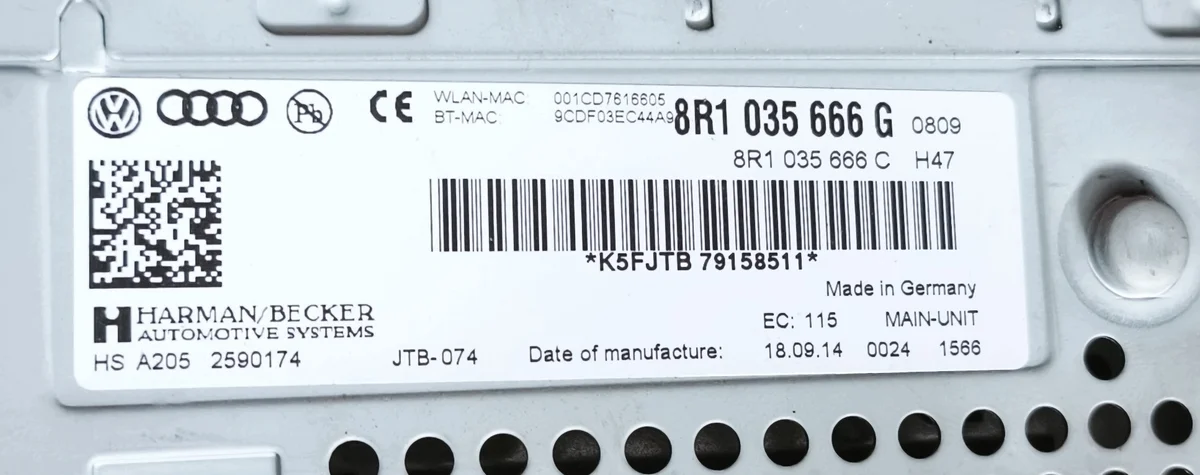 Lecteur MMI Audi A4 B8 8R1035666G image 3