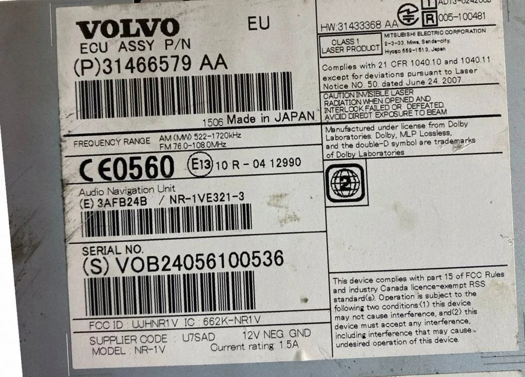 Lecteur navigation Volvo OE 31466579AA image 7