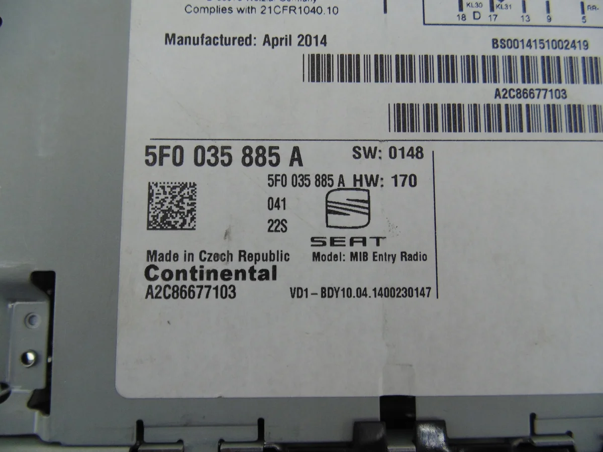 Radio SEAT Leon III 5F0035885A image 9