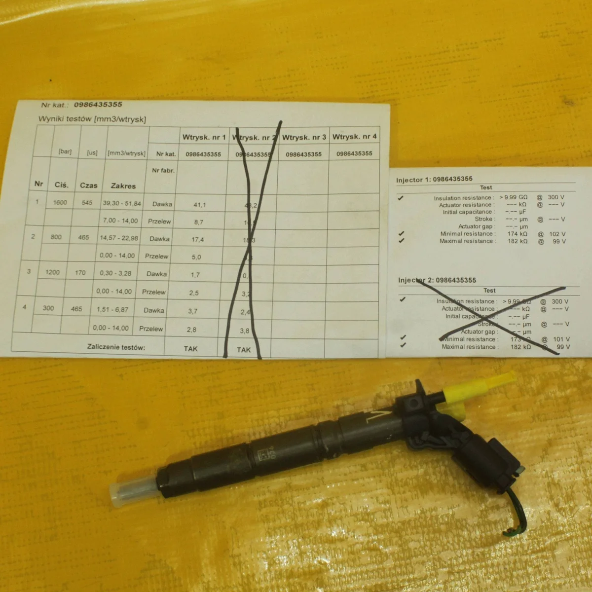 Fuel Injector 0986435355 Mercedes W219 CLS 3.0 CDI V6