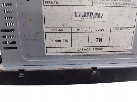 Radio Chevrolet 96989220