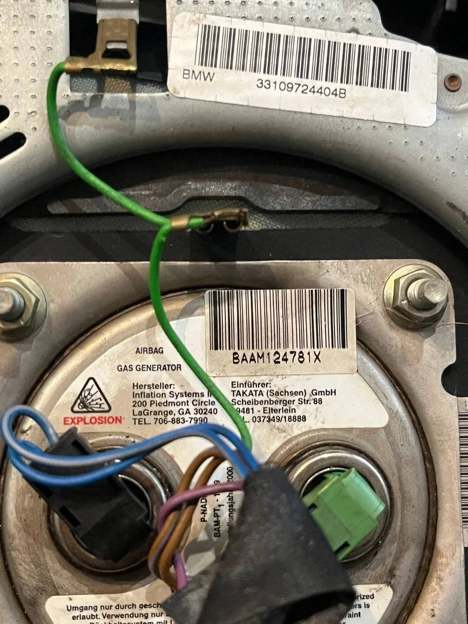Airbag conducteur BMW Série 3 E36 33109724404B image 3