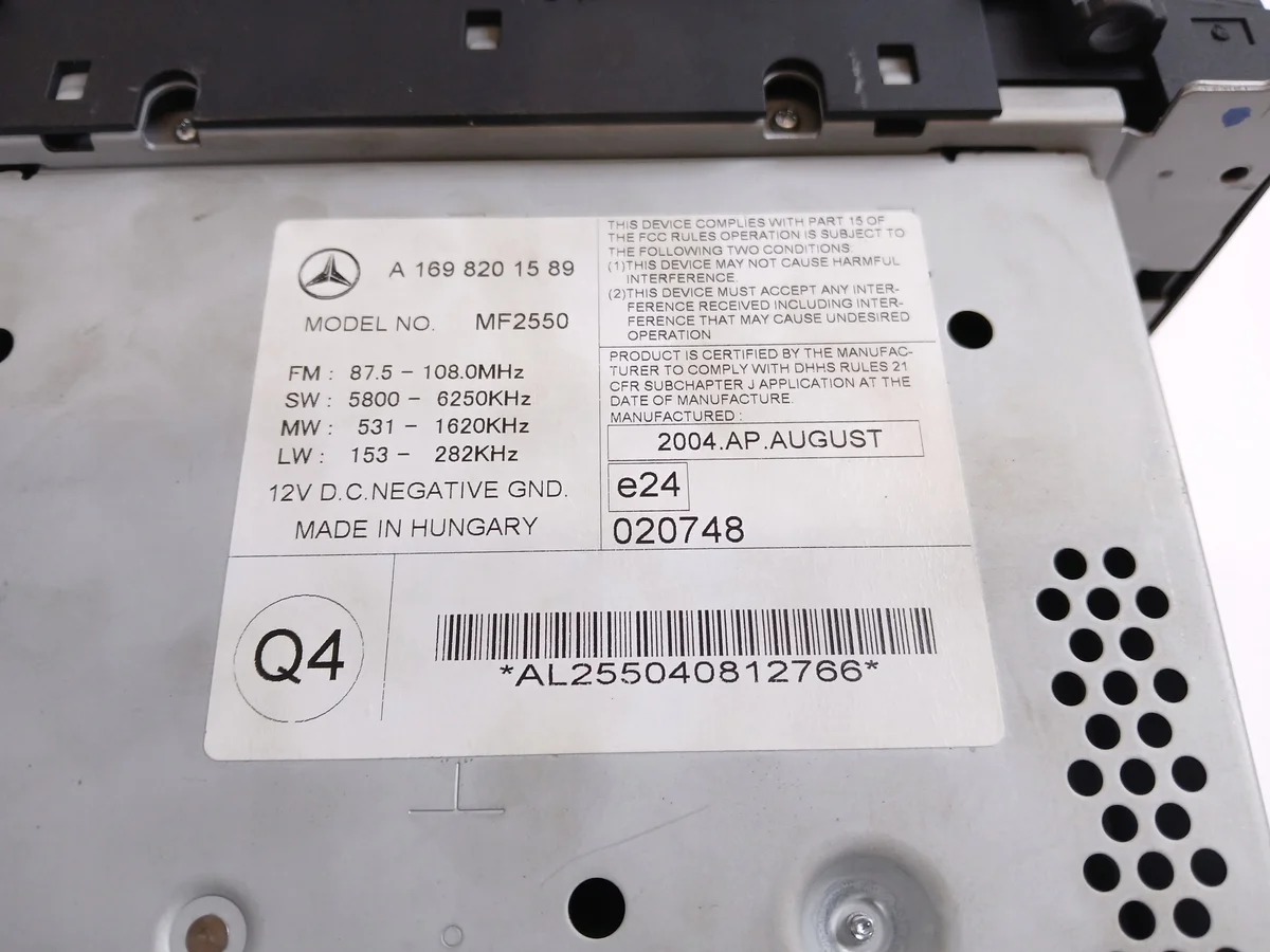 Radio Mercedes W169 A1698201589 image 6