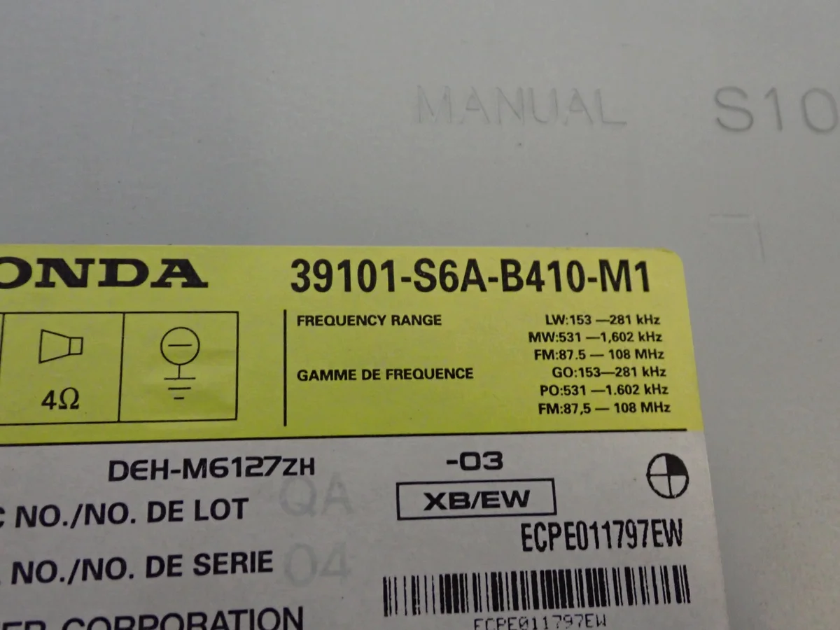 Radio Honda Civic EP 39101-S6A-B410-M1 2001-2005 thumbnail 5