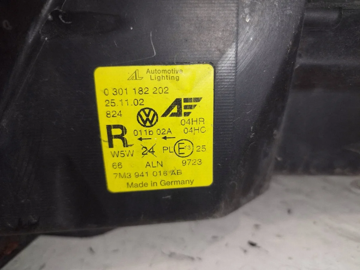 Ajovalaisin oikea VW Sharan 7M3941016AB 0301182202 image 7