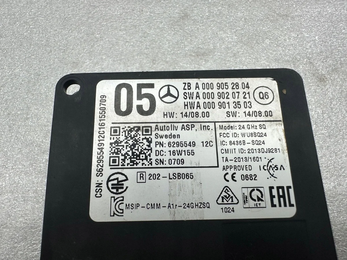 Radar régulateur de vitesse Mercedes-Benz C W205 A0009052804 image 4