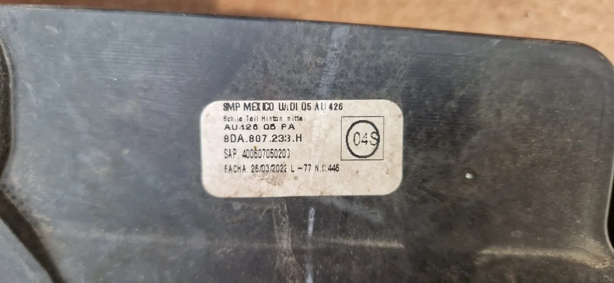 Cache sous pare-chocs avant Audi Q5 80A 80A807233H image 3