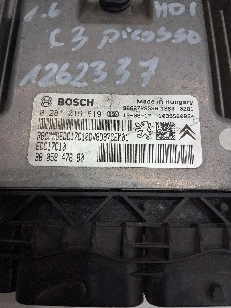 Steuergerät EDC17C10 Citroen C3 Picasso 1.6 HDI 9805947680