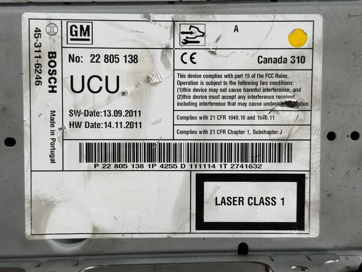 Radio-Navigations-Lesegerät Opel Astra J 22805138 image 3