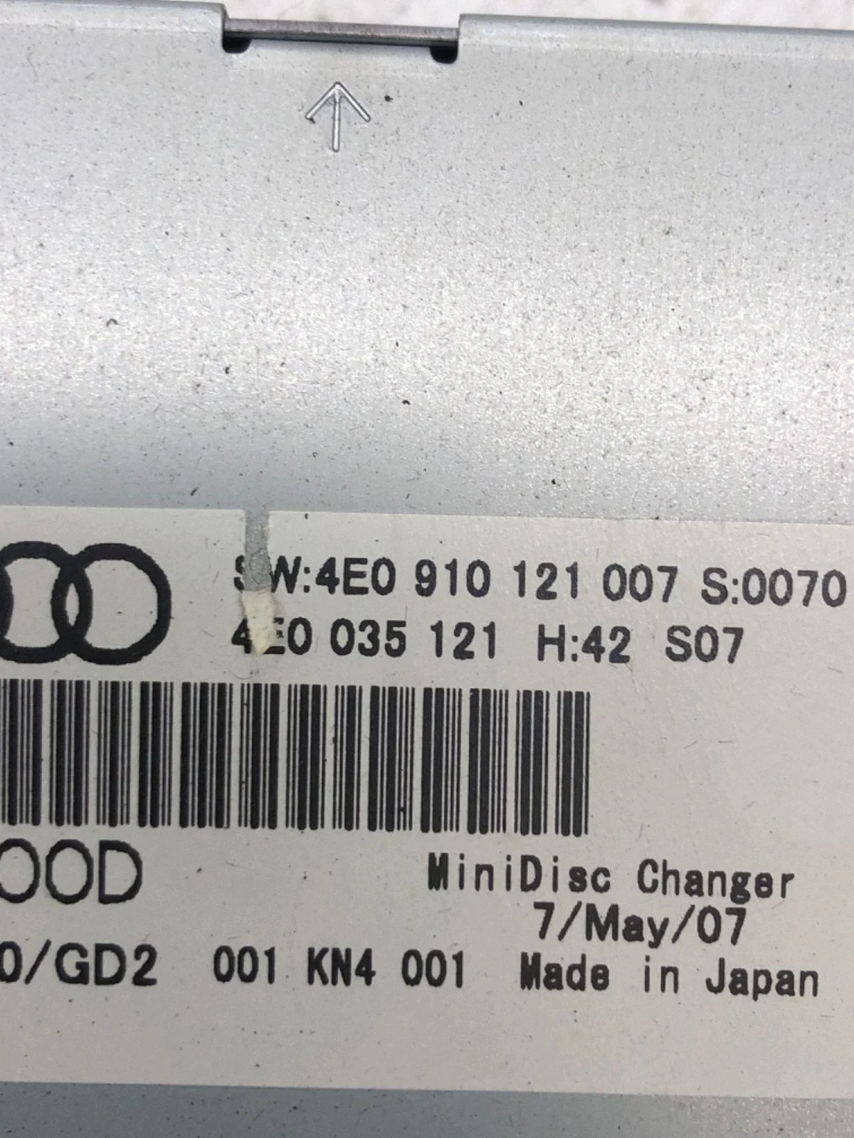 CD/DVD wisselaar Audi A8 D3 4E 2008 4E0910121 image 3
