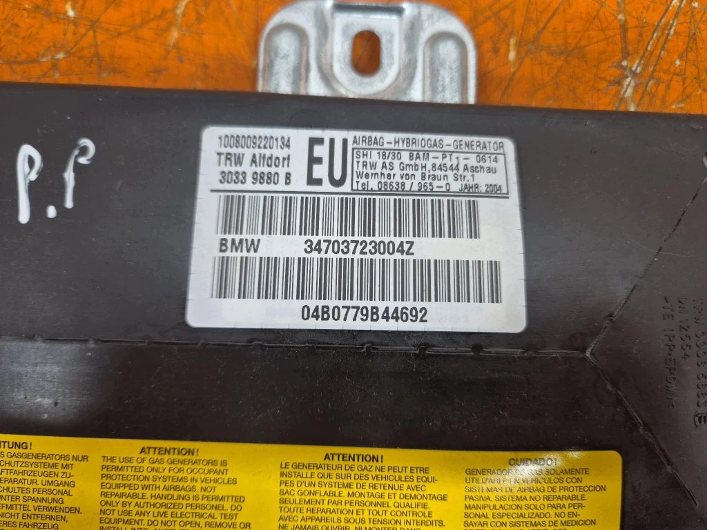 Matkustajan turvatyyny BMW 320D E46 01-06 M47N 34703723004Z