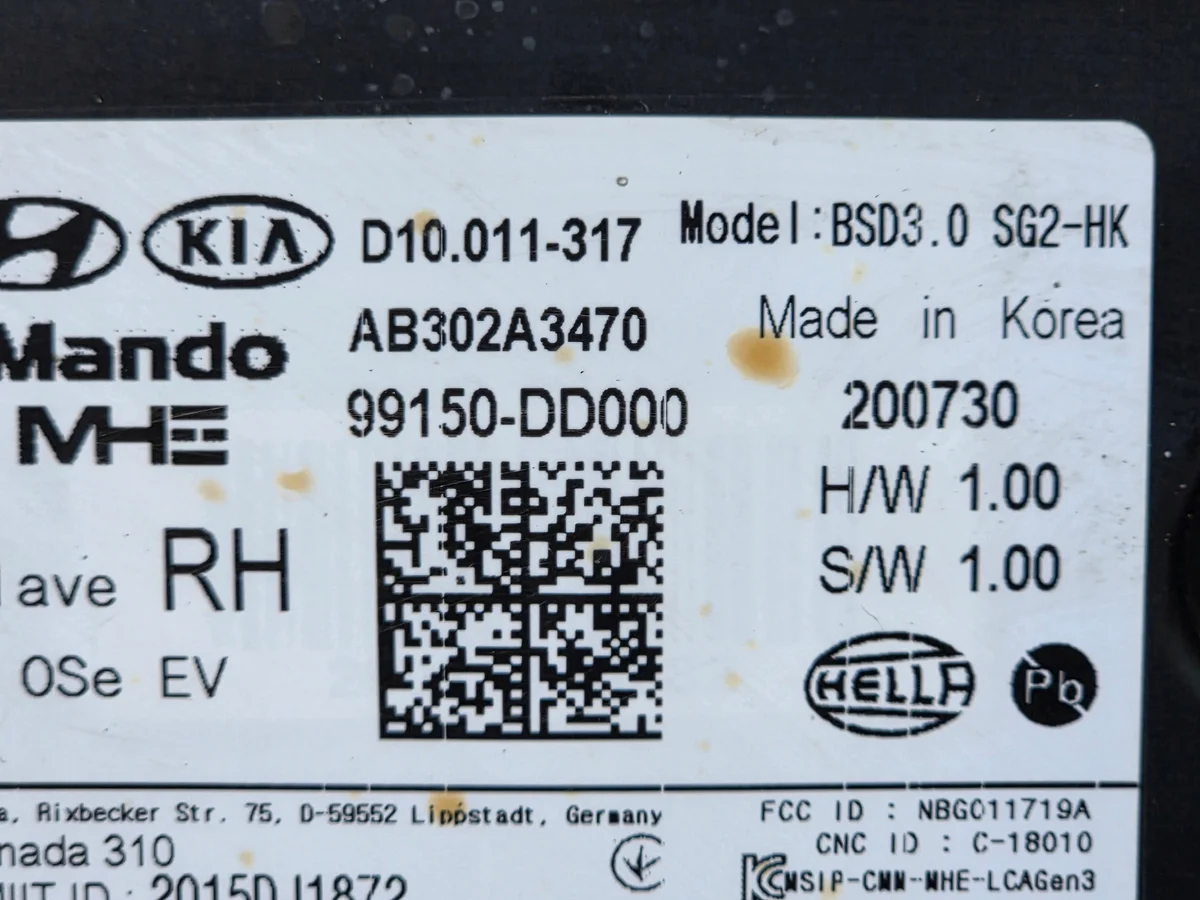 Tutka ACC-anturi Hyundai Kona Electric 99150-DD000 image 3