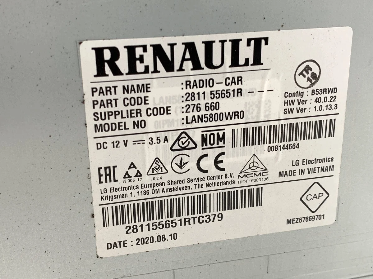 Radio Dacia Duster 281155651R Käytetty multimedia image 3