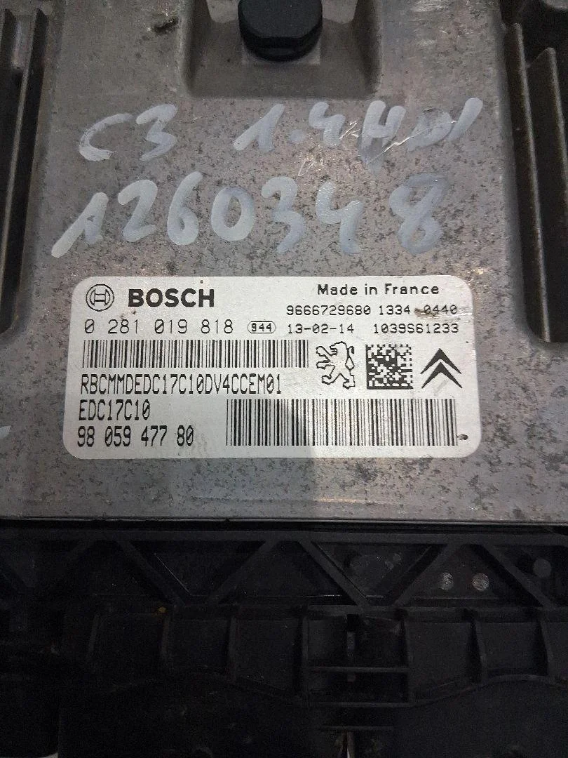 EDC16C34 computer Citroen C3 1.4 HDI 9805947780