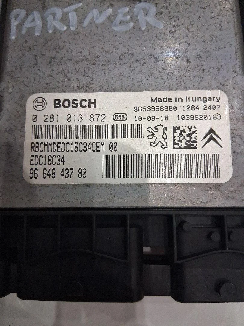 Steuergerät EDC16C34 für Peugeot Partner II 1.6 HDI 9664843780