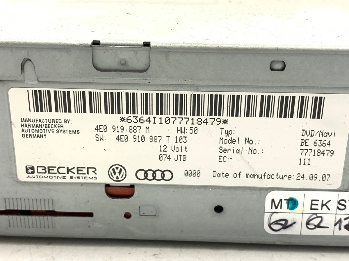 Audi A6 C6 Navigation Reader 4E0919887M image 3