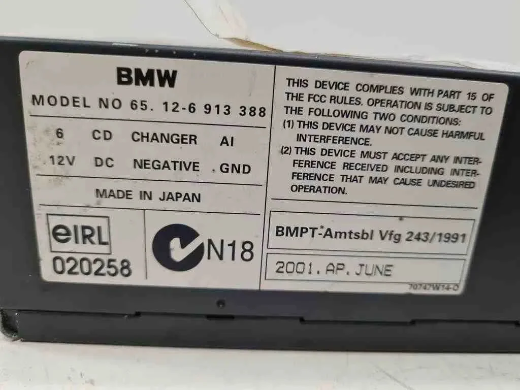 CD-vaihtaja BMW 3 Cabrio (E46) 020258