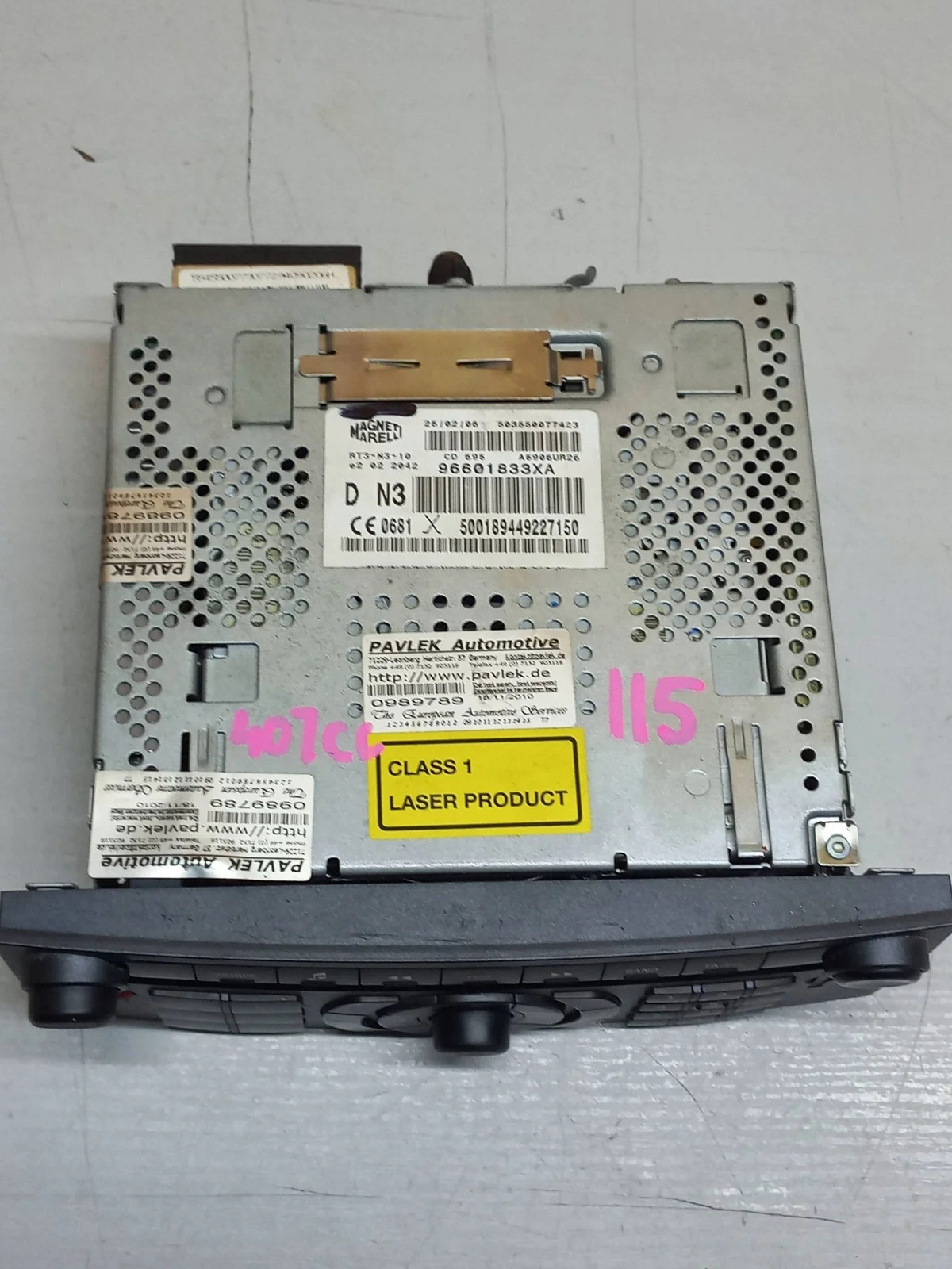 Peugeot 407 Coupe 2.7 HDI Radio 96601833XA