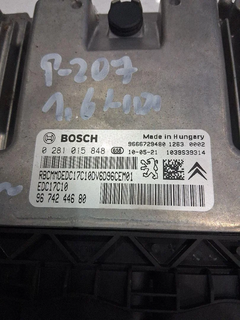 Regeleenheid Peugeot 207 1.6 HDI 9674244680