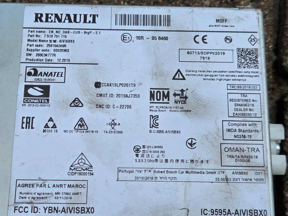 Radio-Navigationsmodul Renault Clio V 259154246R image 3