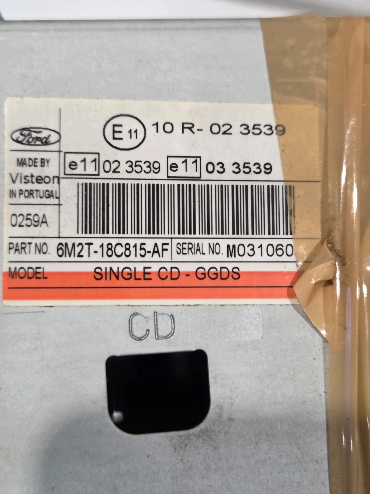 Radio CD 6000 Ford S-Max Mk1 6M2T18C815AF image 4