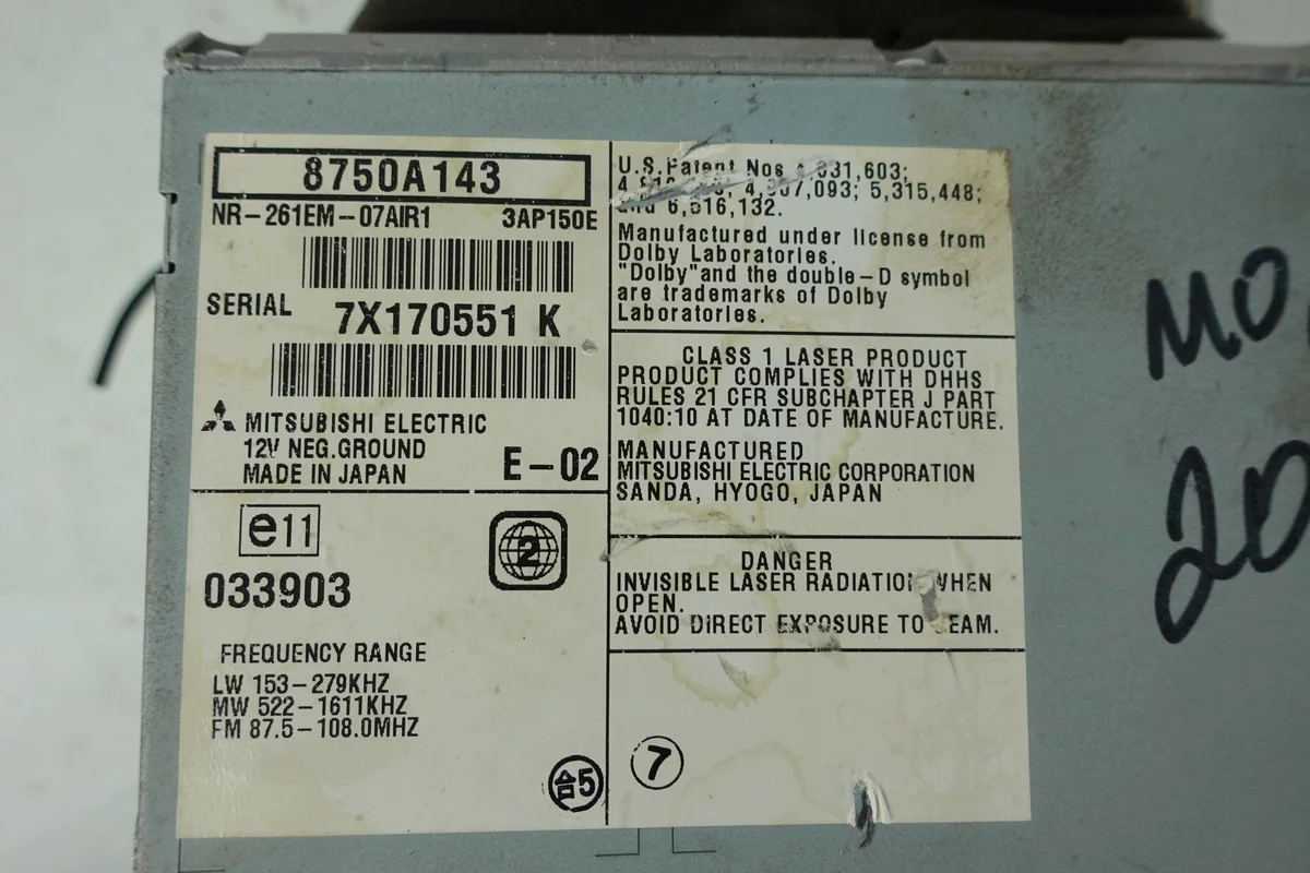 Radio CD-navigointi Mitsubishi Outlander II 8750A143 image 6