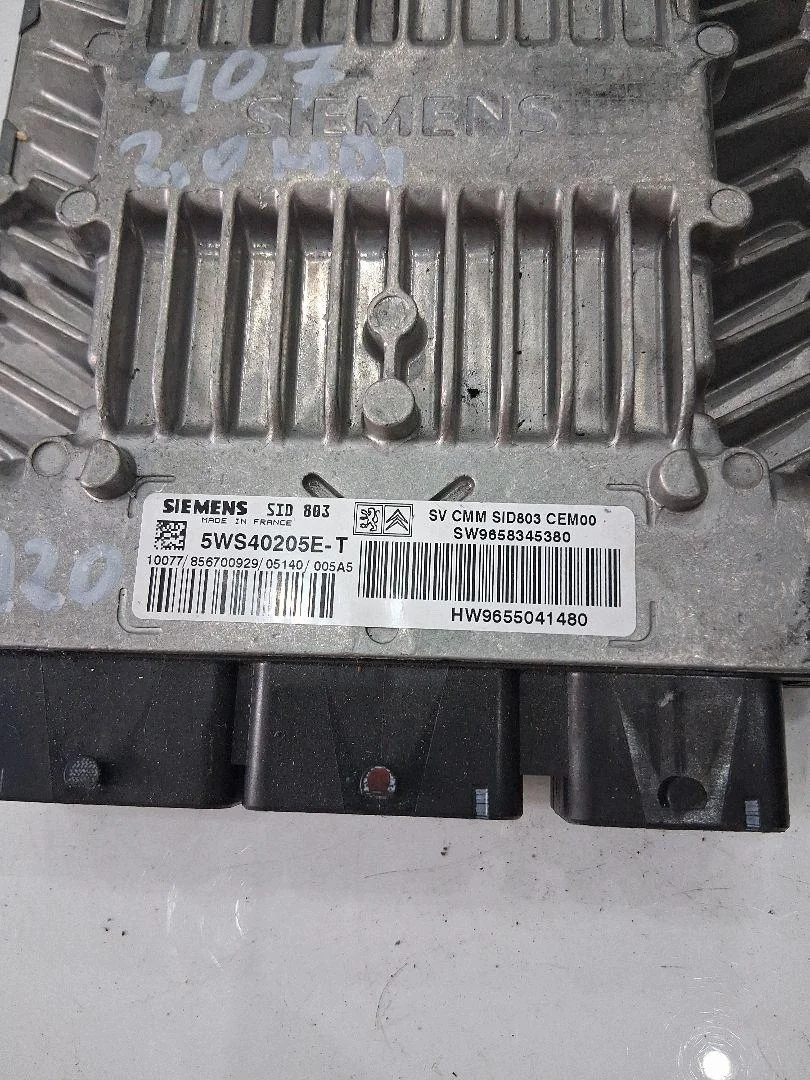 Steuergerät Peugeot 407 2.0 HDI 9658345380
