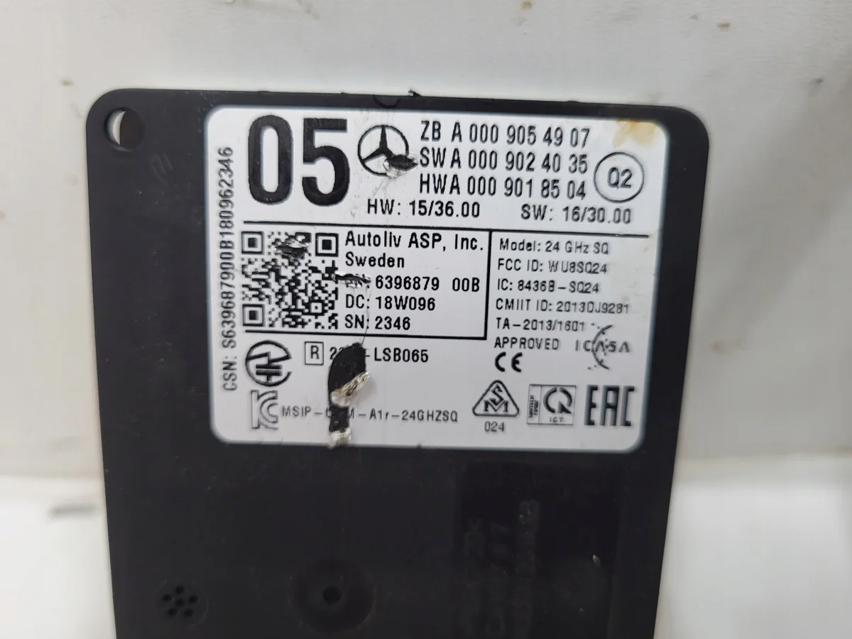 Sensore Radar Distronic Mercedes A0009054907