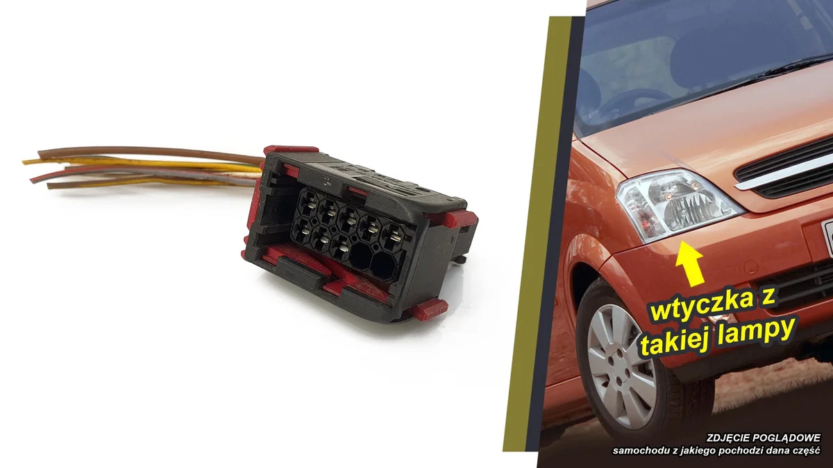 Headlight Connector Opel Meriva A KD7170GMZFW10-4