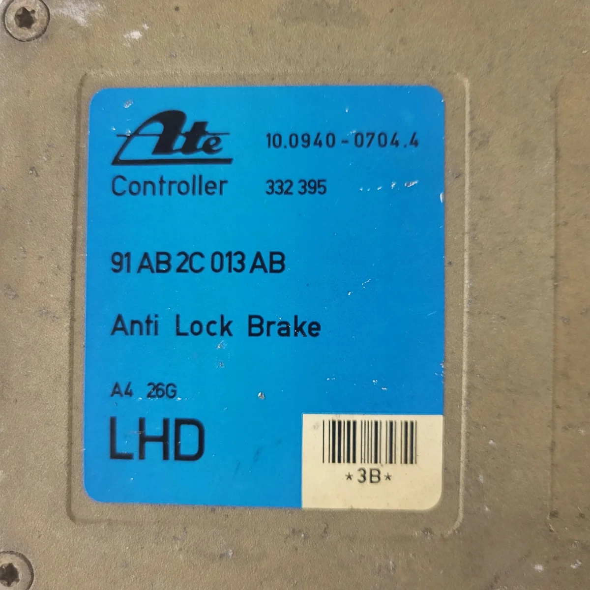 ABS-ohjainlaite Ford Escort 91AB2C013AB