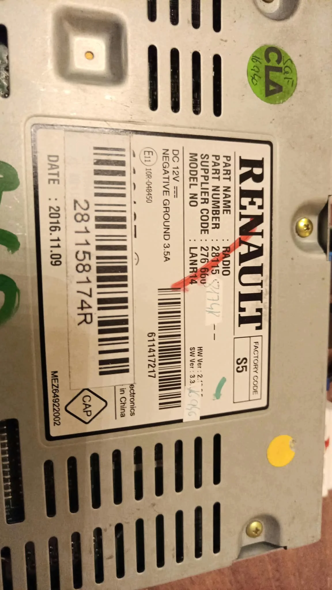 Radio Cassette Navigation Renault Megane Scenic IV 281158174R