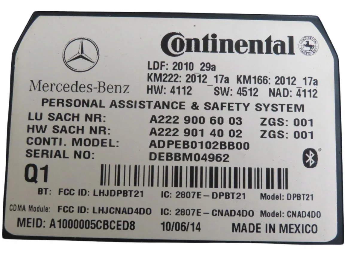 Módulo Bluetooth Mercedes Classe A W176 A2229006003 image 5