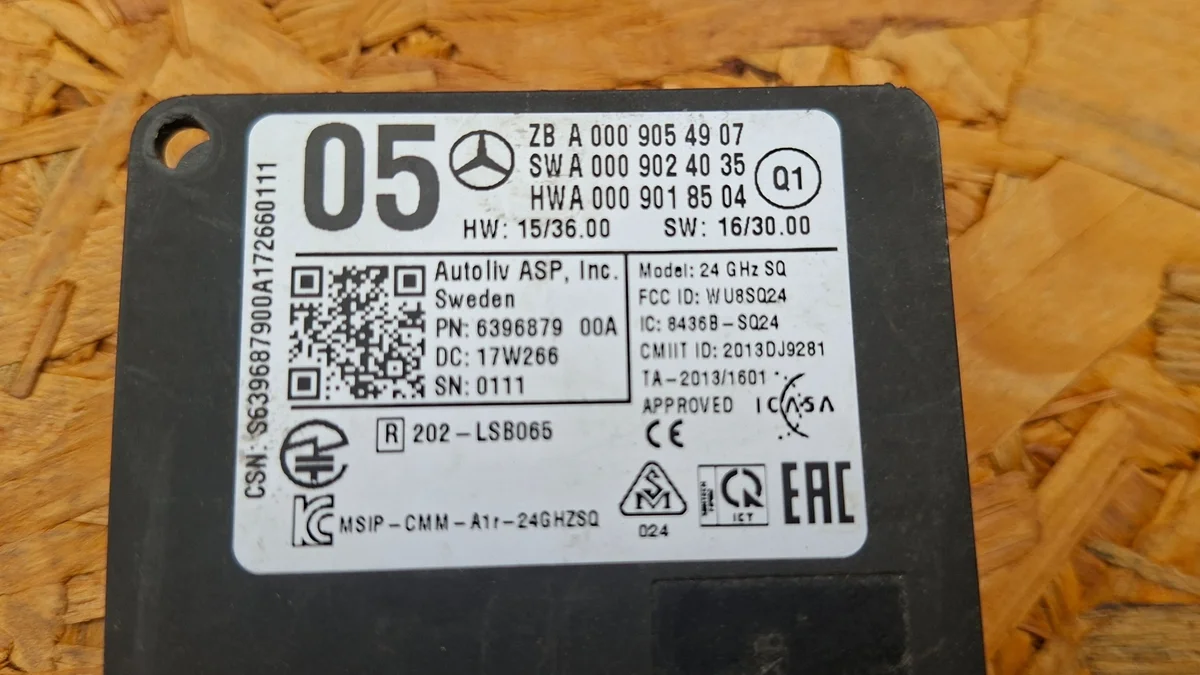 Sensor Radar Mercedes CLA A117 2017ROK thumbnail 9