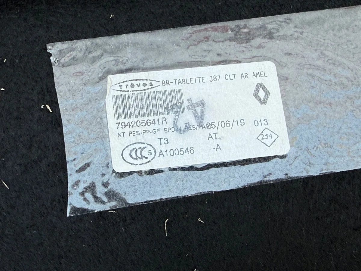 Étagère de coffre Renault Captur 794205641R image 3