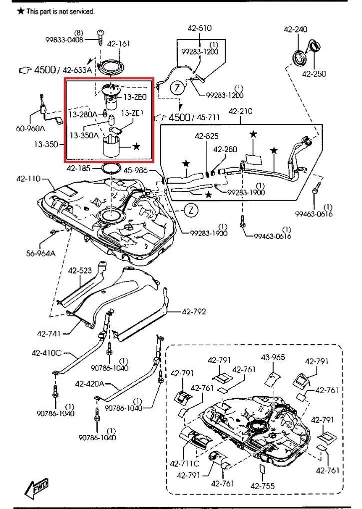 Brandstofpomp Mazda 6 (GH) L5091335Z